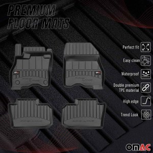 Nissan Leaf Floor Mat - Omac - Proline Premium TPE - Black - 2018-2025